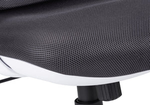 English Elm Office Juvenile Ergonomic Desk Chair with Breathable Mesh Back, Padded Seat, Swivel Mobility and Tilt Control White 28 L x 13 W x 25 H B2710P219671