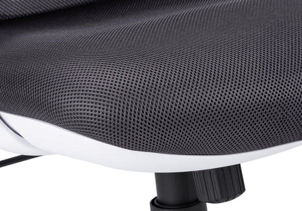 English Elm Office Juvenile Ergonomic Desk Chair with Breathable Mesh Back, Padded Seat, Swivel Mobility and Tilt Control White 28 L x 13 W x 25 H B2710P219671