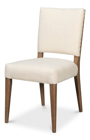 Sarreid Bauhaus Chair – Timeless Mid-century Design With Solid Oak Frame And Elegant Ivory Linen Upholstery Beige 100% Polyester Fabric,Oak Wood ,Must Be Purchased In Qty's Of 2 54272-do