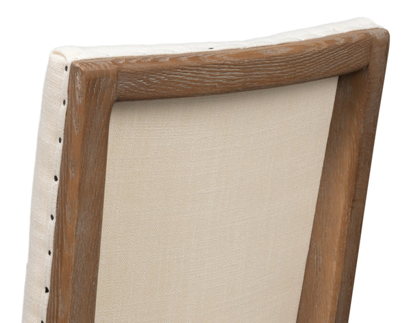 Sarreid Bauhaus Chair – Timeless Mid-century Design With Solid Oak Frame And Elegant Ivory Linen Upholstery Beige 100% Polyester Fabric,Oak Wood ,Must Be Purchased In Qty's Of 2 54272-do