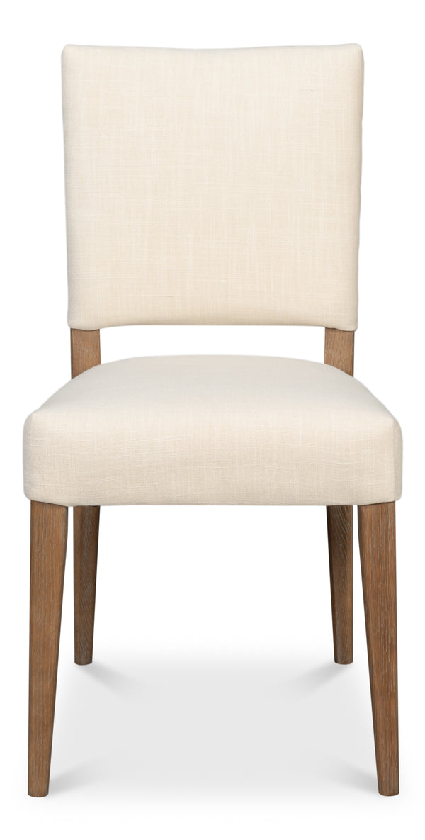 Sarreid Bauhaus Chair – Timeless Mid-century Design With Solid Oak Frame And Elegant Ivory Linen Upholstery Beige 100% Polyester Fabric,Oak Wood ,Must Be Purchased In Qty's Of 2 54272-do