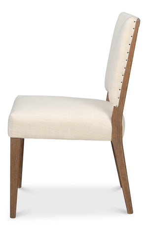 Sarreid Bauhaus Chair – Timeless Mid-century Design With Solid Oak Frame And Elegant Ivory Linen Upholstery Beige 100% Polyester Fabric,Oak Wood ,Must Be Purchased In Qty's Of 2 54272-do