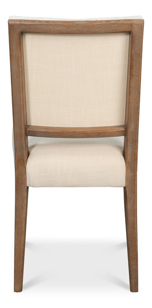 Sarreid Bauhaus Chair – Timeless Mid-century Design With Solid Oak Frame And Elegant Ivory Linen Upholstery Beige 100% Polyester Fabric,Oak Wood ,Must Be Purchased In Qty's Of 2 54272-do