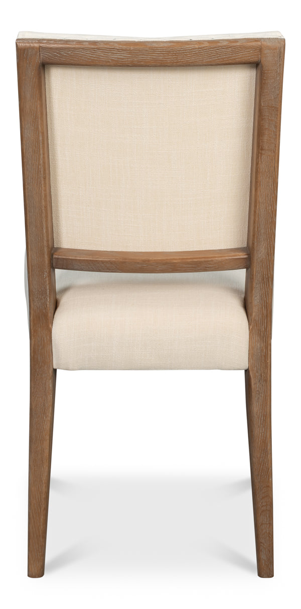 Sarreid Bauhaus Chair – Timeless Mid-century Design With Solid Oak Frame And Elegant Ivory Linen Upholstery Beige 100% Polyester Fabric,Oak Wood ,Must Be Purchased In Qty's Of 2 54272-do