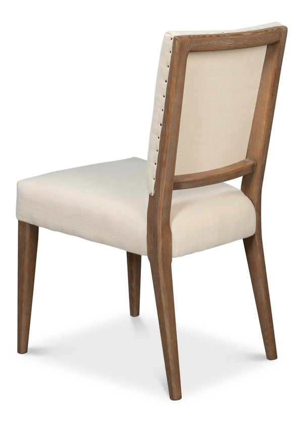 Sarreid Bauhaus Chair – Timeless Mid-century Design With Solid Oak Frame And Elegant Ivory Linen Upholstery Beige 100% Polyester Fabric,Oak Wood ,Must Be Purchased In Qty's Of 2 54272-do