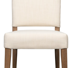 Sarreid Bauhaus Chair – Timeless Mid-century Design With Solid Oak Frame And Elegant Ivory Linen Upholstery Beige 100% Polyester Fabric,Oak Wood ,Must Be Purchased In Qty's Of 2 54272-do