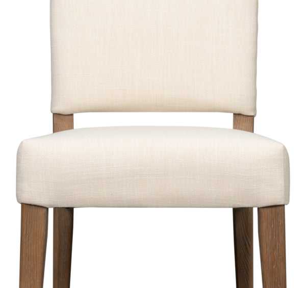 Sarreid Bauhaus Chair – Timeless Mid-century Design With Solid Oak Frame And Elegant Ivory Linen Upholstery Beige 100% Polyester Fabric,Oak Wood ,Must Be Purchased In Qty's Of 2 54272-do