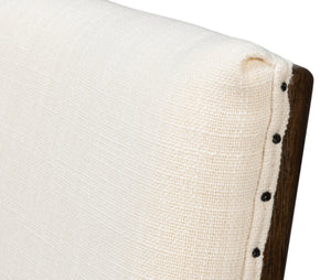 Sarreid Bauhaus Chair – Timeless Mid-century Design With Solid Oak Frame And Elegant Ivory Linen Upholstery Beige 100% Polyester Fabric,Oak Wood ,Must Be Purchased In Qty's Of 2 54272