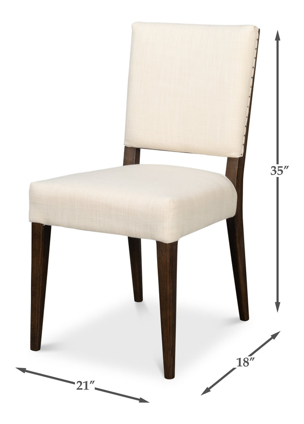 Sarreid Bauhaus Chair – Timeless Mid-century Design With Solid Oak Frame And Elegant Ivory Linen Upholstery Beige 100% Polyester Fabric,Oak Wood ,Must Be Purchased In Qty's Of 2 54272