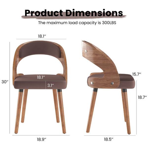 English Elm Swivel Counter Stools Set of 2 Rattan Back Pu Seat Mid Century Wood Frame Kitchen Dark Brown T3623P433540