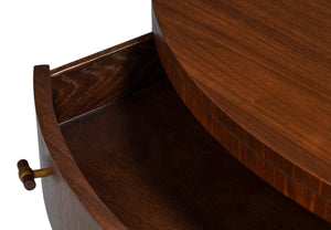 Sarreid Vero Cocktail Table - Modern Elegance Meets Classic Authenticity With Exquisite Curved Design Brown Dark Walnut ,Walnut Finish 54286