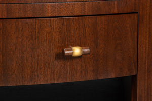 Sarreid Vero Cocktail Table - Modern Elegance Meets Classic Authenticity With Exquisite Curved Design Brown Dark Walnut ,Walnut Finish 54286