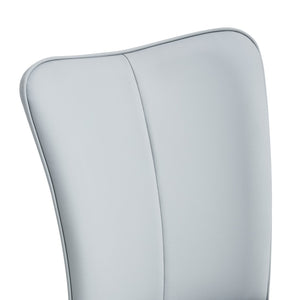 English Elm Table & Chair Set: Modern White Grain Dining Table With Storage And 8 Light Gray Ergonomic Chairs W1151S04267-GIGA