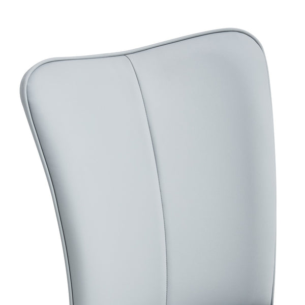 English Elm Table & Chair Set: Modern White Grain Dining Table With Storage And 8 Light Gray Ergonomic Chairs W1151S04267-GIGA