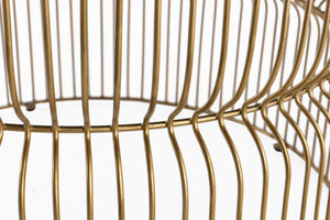 English Elm CT901 Modern Nested Table Set with Tinted Tempered Glass Tops and Sturdy Metal Frame for Living Room Gold B009S01535