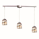 Rapture 36'' Wide 3-Light Multi Pendant - Satin Nickel and Ivory 543-3L-IV Elk Lighting