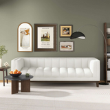 Ashcroft Furniture Melissa Mid-Century White Boucle Sofa - Modern Luxury Design