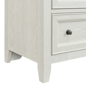 English Elm Wallace & Bay - Gypsum Whitewash 6-Drawer Chest - Stylish Storage Solution For Modern, Coastal & Farmhouse Décor B361P406176-GIGA