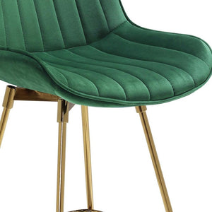HomeRoots Gray Upholstered Faux Leather Arm Chair – Modern Swivel Dining Seating with Sturdy Wood Legs Green 543455