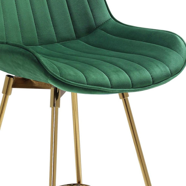 HomeRoots Gray Upholstered Faux Leather Arm Chair – Modern Swivel Dining Seating with Sturdy Wood Legs Green 543455
