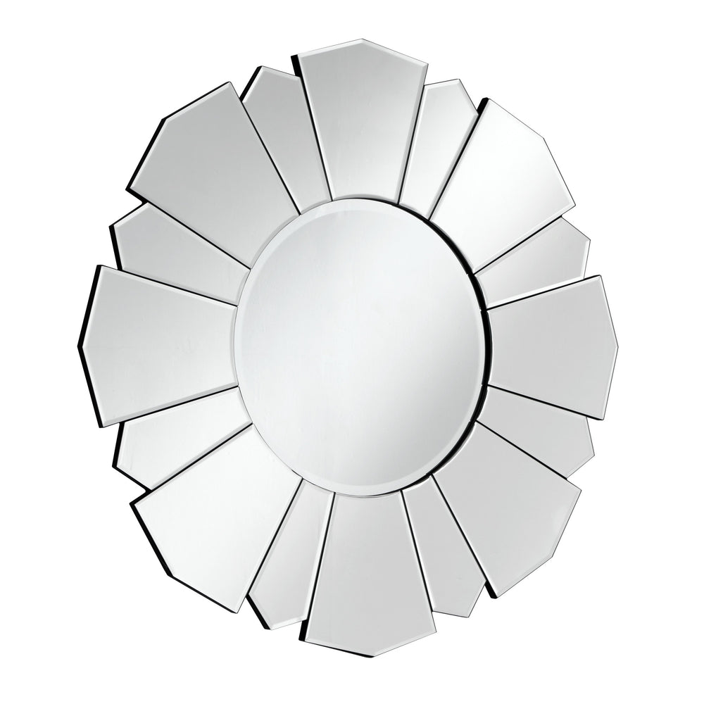 Homeroots 33" Clear Abstract Unframed Accent Mirror  Glass 543504