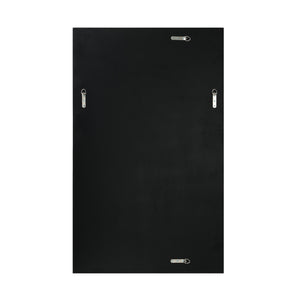 Homeroots 47" Silver And Black Mosaic Glass Framed Accent Mirror  Glass 543505