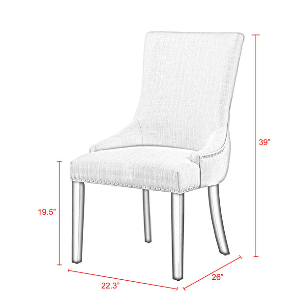 Homeroots Set Of Two Tufted Navy Blue And Espresso Upholstered Velvet Dining Side Chairs  Wood 543528