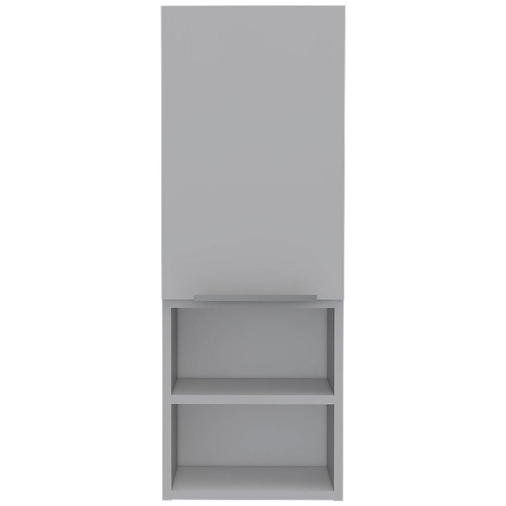 HomeRoots 12" Modern White Wood Floating Bathroom Vanity with Medicine Cabinet for Small Spaces & Storage 543570