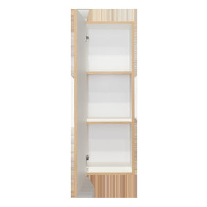 13 Inch Wooden Recessed Medicine Cabinet with Single Door for Bathroom Storage