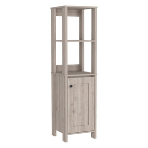 HomeRoots 16" Light Gray Freestanding Bathroom Vanity with Modern Design, Storage & Soft-Close Door Hinges 543595