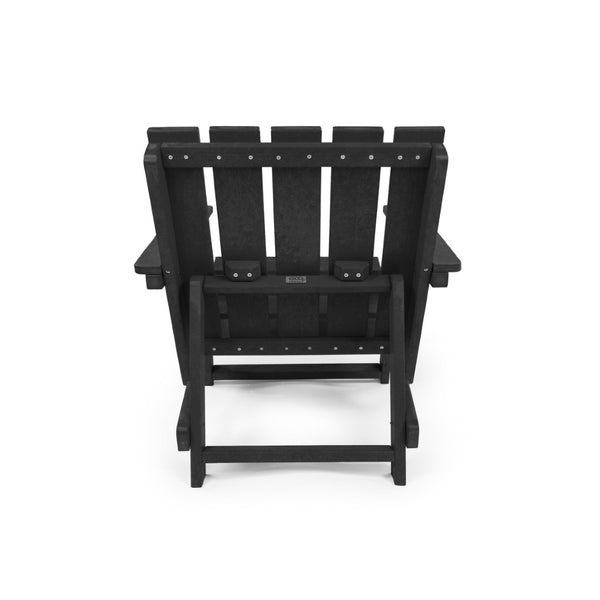 English Elm Shoreline Recycled Hdpe Folding Adirondack Chair Fully Assembled Modern Patio Seating Black B2745P409678