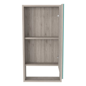 HomeRoots 18" Light Gray Floating Bathroom Vanity with Mirror & Medicine Cabinet - Space-Saving Modern Design 543601