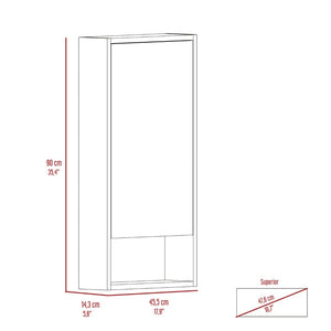 HomeRoots 18" Light Gray Floating Bathroom Vanity with Mirror & Medicine Cabinet - Space-Saving Modern Design 543601