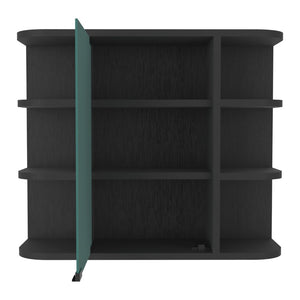 HomeRoots 24" Black Wood Floating Vanity with Medicine Cabinet & Mirror - Modern Bathroom Space-Saving Solution 543603