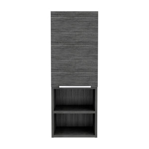 HomeRoots 12" Smoky Black Floating Bathroom Vanity with Medicine Cabinet – Space-Saving Design & Soft-Close Hardware 543606