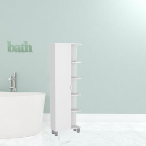 HomeRoots 20" White Wood Freestanding Vanity with Soft-Close Door, Modern Design & Ample Storage for Small Spaces 543611