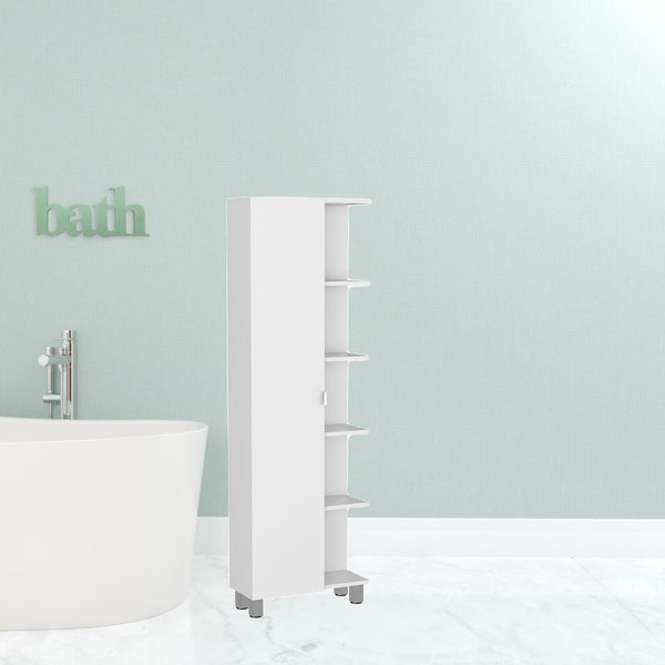 HomeRoots 20" White Wood Freestanding Vanity with Soft-Close Door, Modern Design & Ample Storage for Small Spaces 543611