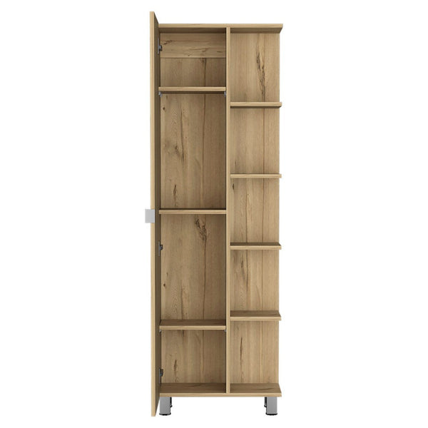 HomeRoots 20" Natural Wood Freestanding Vanity - Stylish Bathroom Upgrade with Efficient Storage & Soft-Close Door 543612
