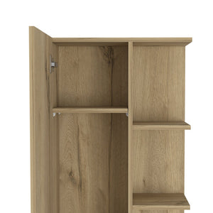 HomeRoots 20" Natural Wood Freestanding Vanity - Stylish Bathroom Upgrade with Efficient Storage & Soft-Close Door 543612