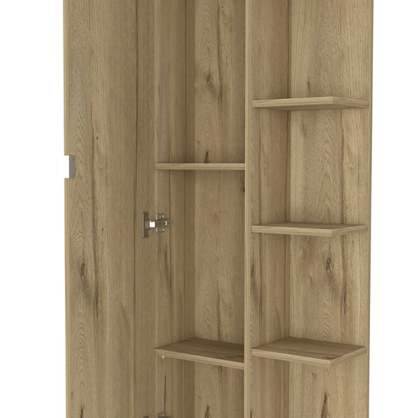 HomeRoots 20" Natural Wood Freestanding Vanity - Stylish Bathroom Upgrade with Efficient Storage & Soft-Close Door 543612