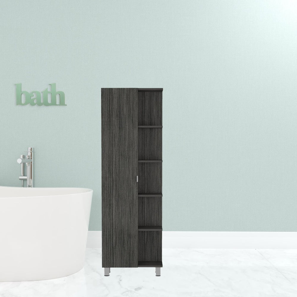 HomeRoots 20" Smoky Black Freestanding Bathroom Vanity - Modern Storage Solution for Compact Spaces & Style 543613