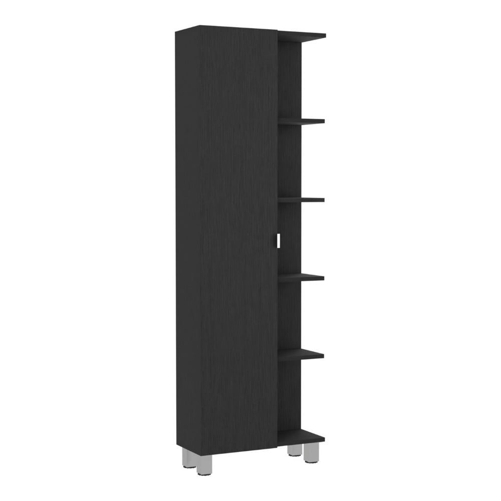 HomeRoots 20" Black Freestanding Bathroom Vanity - Modern Design, Space-Saving Storage with Soft-Close Door 543614