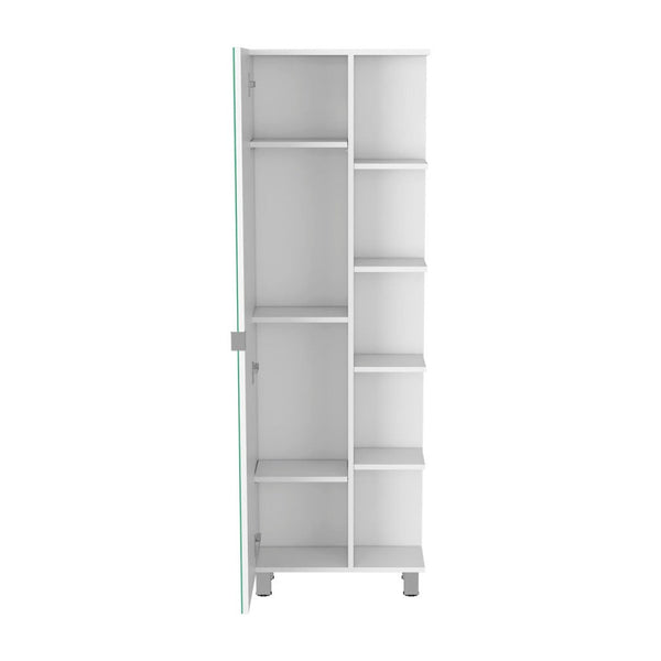 HomeRoots 20" Modern White Wood Freestanding Bathroom Vanity with Soft-Close Doors and Stylish Handles 543616