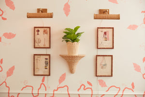 Chelsea House Cane Handwoven Picture Light With Antique Brass Frame — Adjustable Tilt Shade, Warm Gallery Illumination 54361718