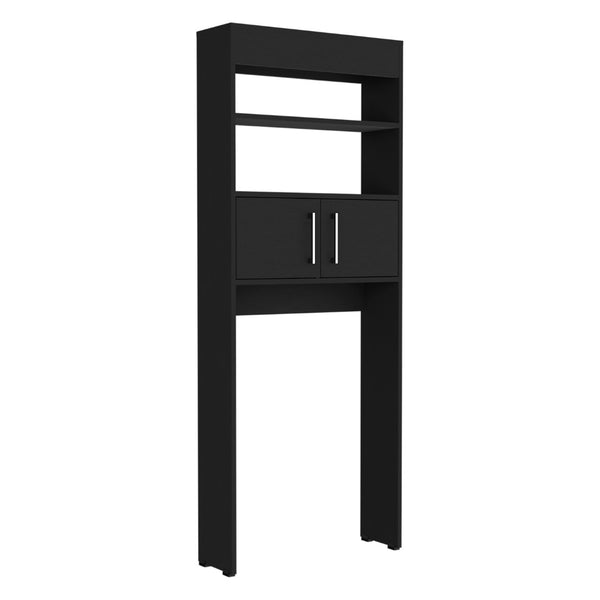 HomeRoots 25" Black Wood Freestanding Vanity - Modern Double Door Design with Soft-Close Hinges for Style & Storage 543620