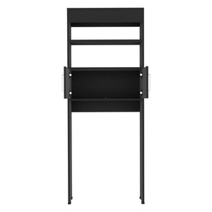 HomeRoots 25" Black Wood Freestanding Vanity - Modern Double Door Design with Soft-Close Hinges for Style & Storage 543620