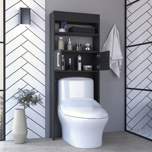 HomeRoots 25" Black Wood Freestanding Vanity - Modern Double Door Design with Soft-Close Hinges for Style & Storage 543620