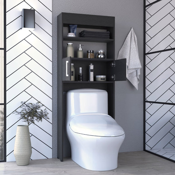HomeRoots 25" Black Wood Freestanding Vanity - Modern Double Door Design with Soft-Close Hinges for Style & Storage 543620