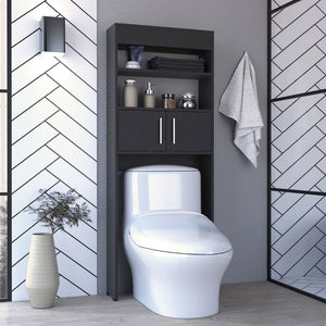 HomeRoots 25" Black Wood Freestanding Vanity - Modern Double Door Design with Soft-Close Hinges for Style & Storage 543620