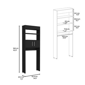 HomeRoots 25" Black Wood Freestanding Vanity - Modern Double Door Design with Soft-Close Hinges for Style & Storage 543620
